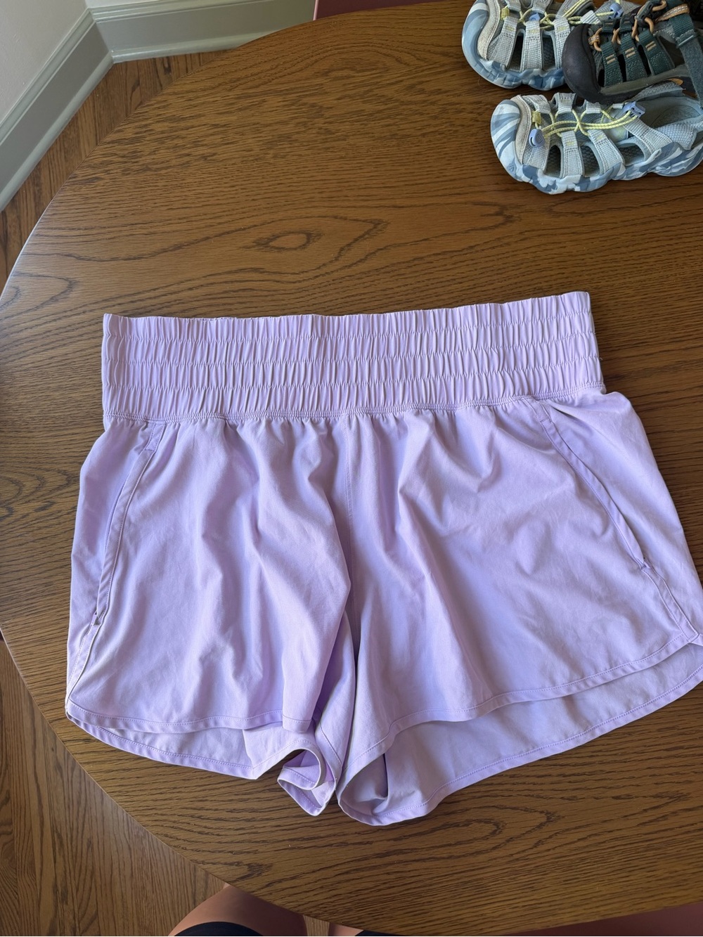 High-Rise Lavender Athletic Shorts Your Personal Best Abercrombie Brand